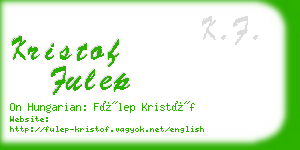 kristof fulep business card